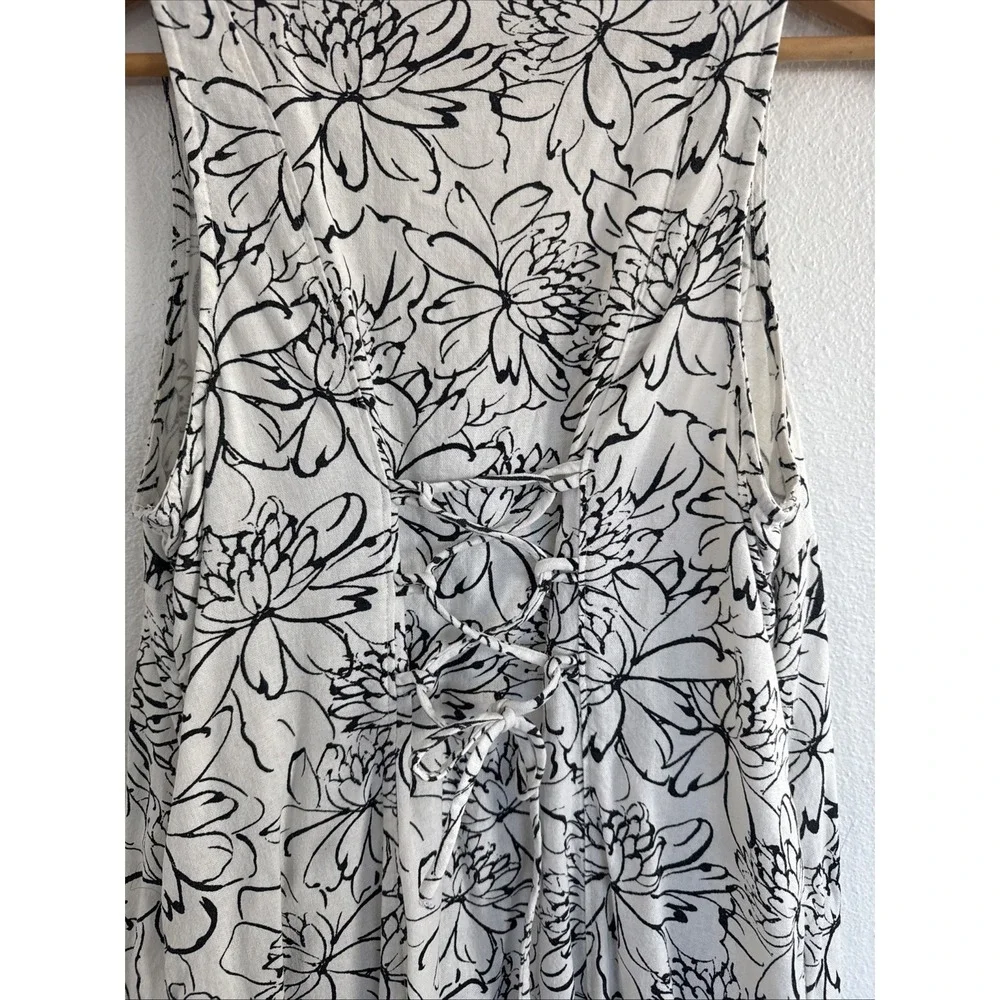 Old Navy Women's Sleeveless Maxi Dress Button Front Linen‎ Blend Maxi Size Small